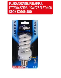 Fujika Tasarruflu Ampul Feta104 Spiral 15w E27 Blst X168 Eva Life Ithalat Ihracat